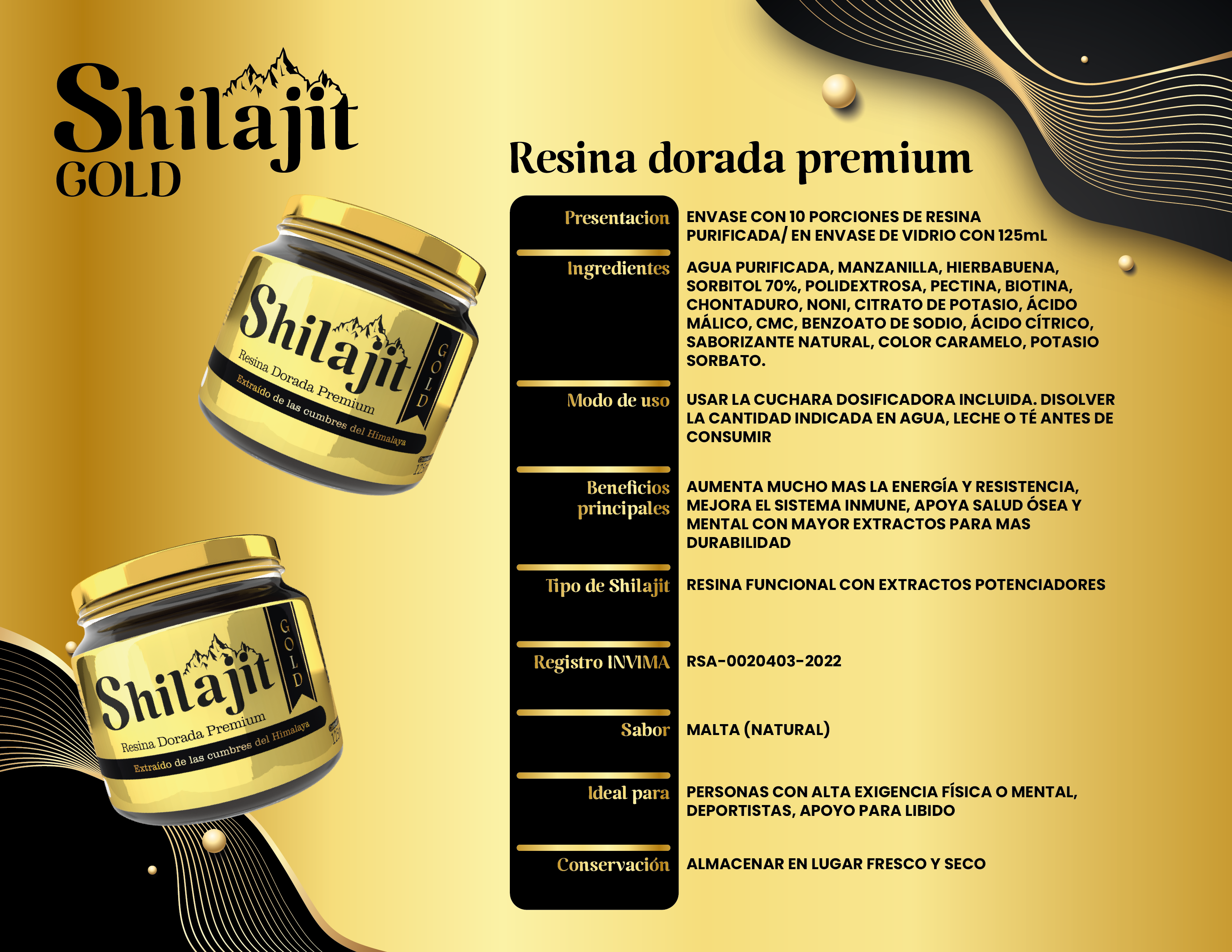 Miniatura 2 de Shilajit gold + gomas con obsequios